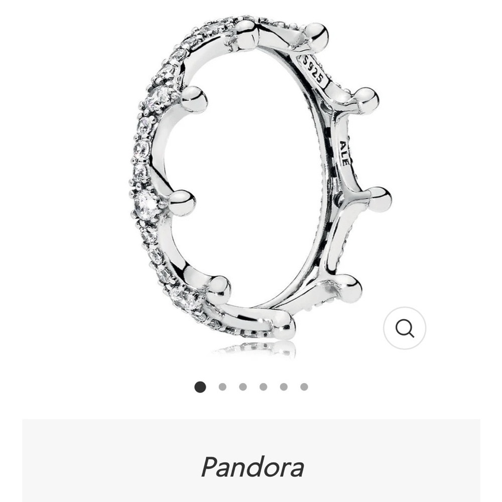PANDORA CLEAR SPARKLING CROWN RING